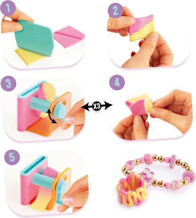 Set krijues punëtori bizhuterish, Epee Project Glam EP60467, argjilë modeluese me mjete dhe 20+ elemente, 6+, shumëngjyrësh, set