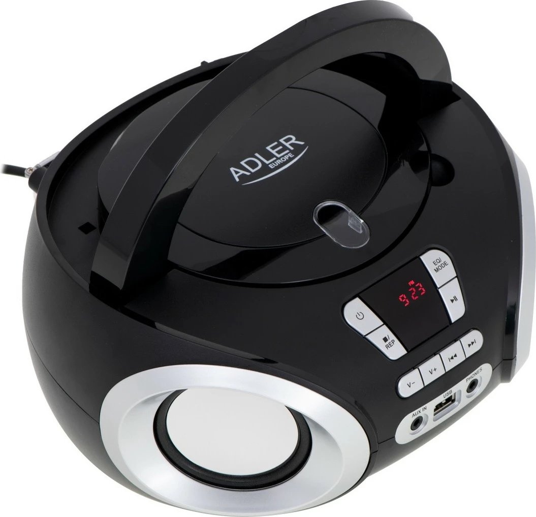 Boombox Adler AD1181, radio CD-MP3, USB, e zezë