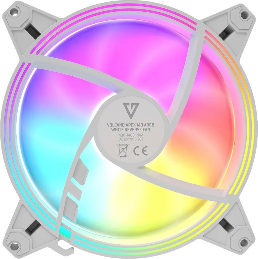 Ventilator kompjuteri MODECOM FAN-APEX-140R-ARGB-200, 140mm, ARGB, i bardhë