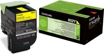 Toner Lexmark 802Y, Origjinal, E verdhë
