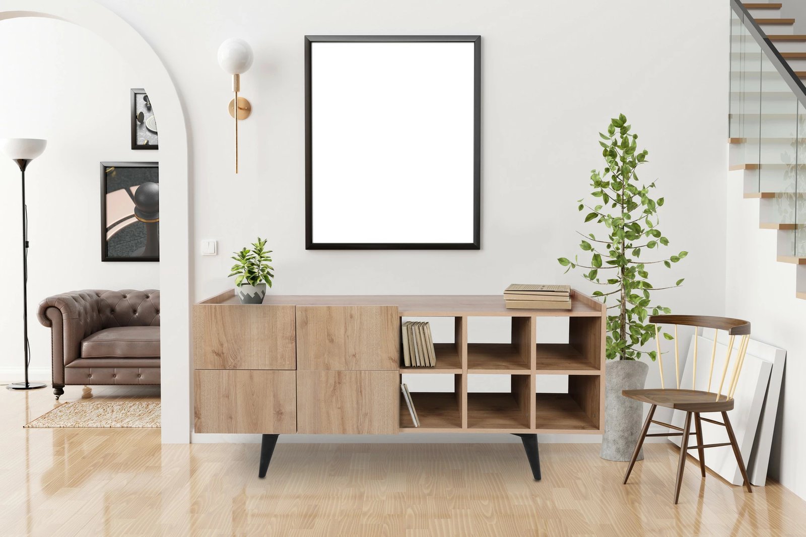 Konsol Skye Decor, ngjyrë lisi, 150x42x71cm