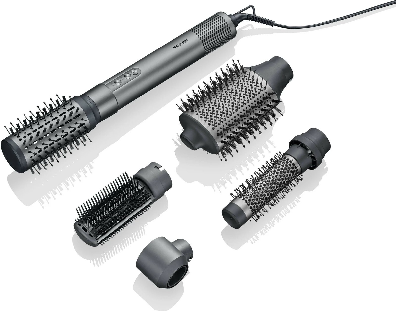Furçë elektrike flokësh Severin WL 0683, 1500W, 4 koka, antracit/argjend