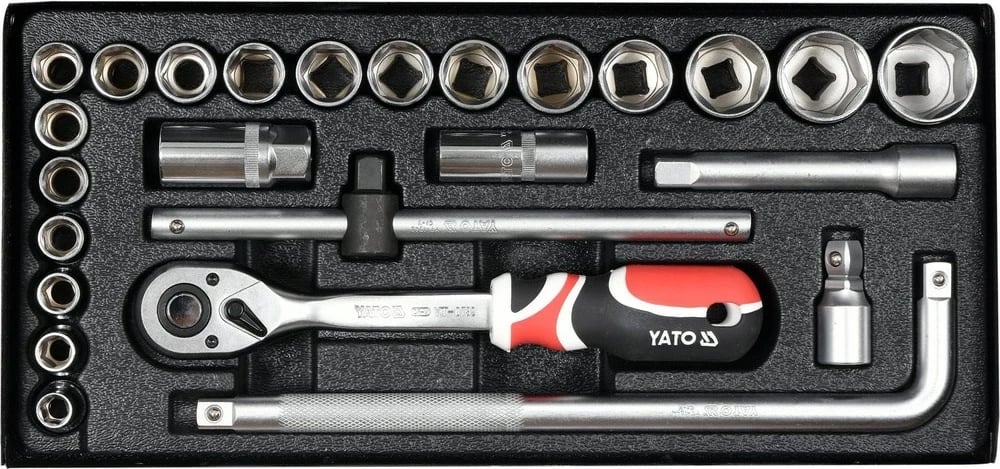 Set soketash Yato YT-12671, 25 copë