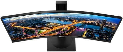 Monitor Philips 345B1C, 34 inç, UltraWide QHD, VA, i lakuar, i zi