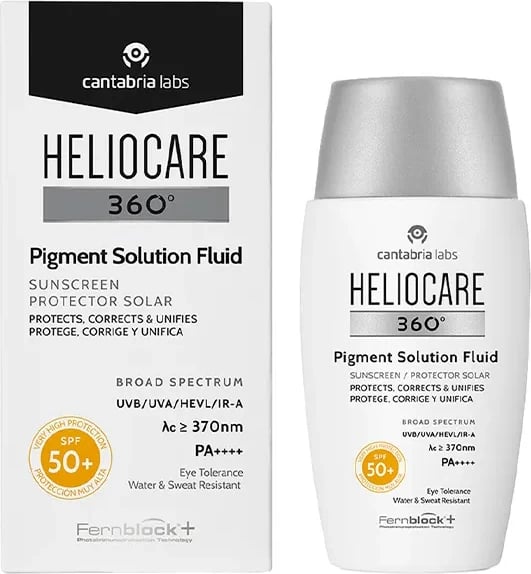 Fluid mbrojtës dielli për fytyrë unisex Heliocare 360 Pigment Solution SPF50+, 50ml