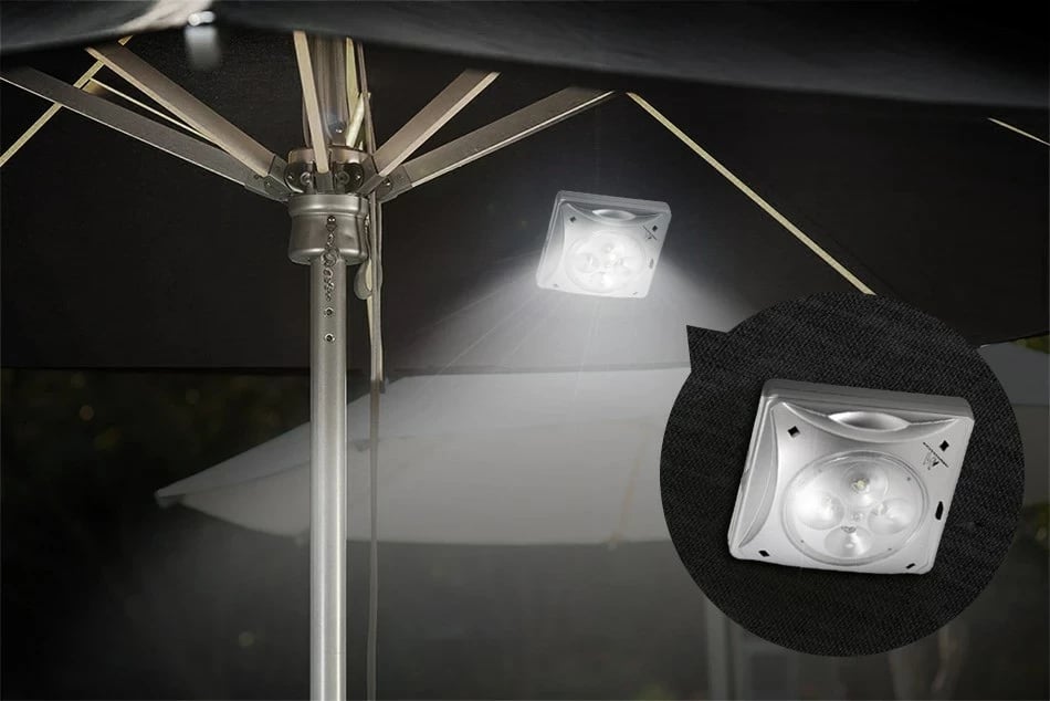 Dritë diellore Maclean MCE124, 4 LED, Sensor muzgu, Argjendtë