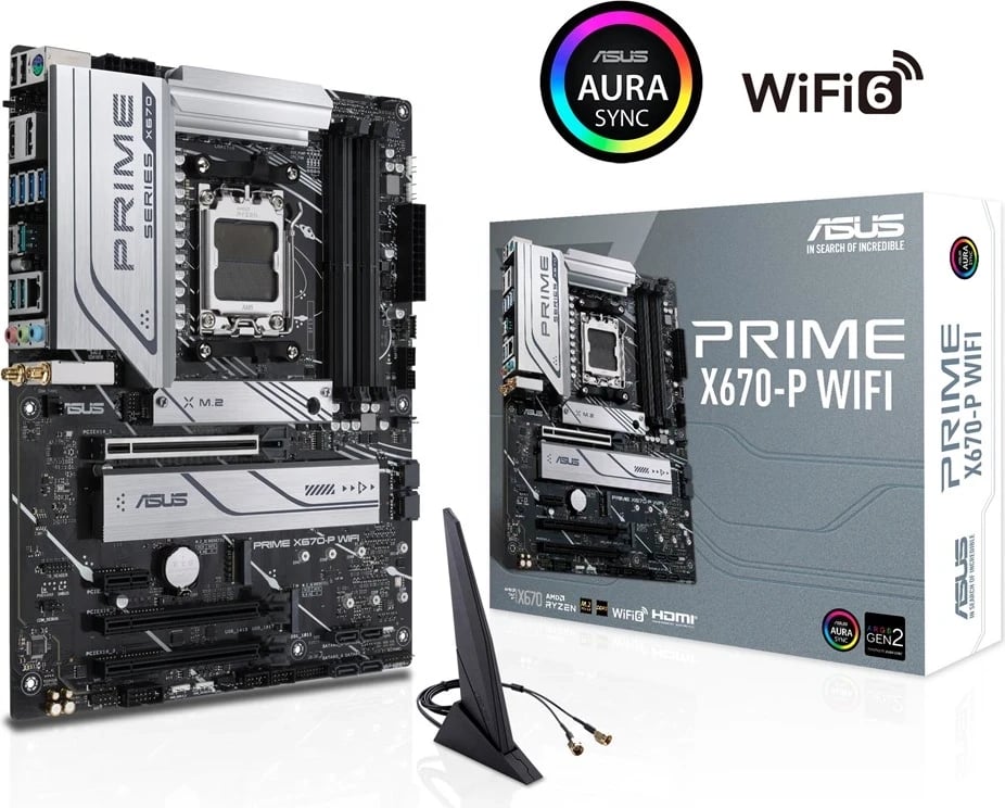 Pllakë amë ASUS PRIME X670-P WIFI, Socket AM5, ATX Pllakë amë ASUS PRIME X670-P WIFI, Socket AM5, ATX
