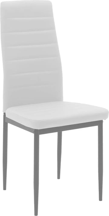 Set tavoline me dy karrige Julita-Parker, MDF e bardhë, këmbë natyrale, D60x73cm