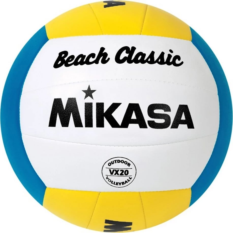 Top volejbolli Mikasa VX20, i bardhë-blu-verdhë