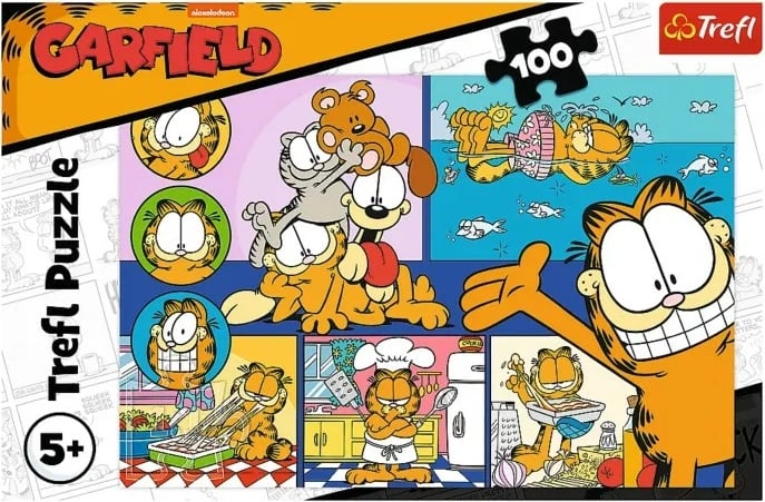Puzzle Garfield Trefl 100 pjesë, për fëmijë Puzzle Garfield Trefl 100 pjesë, për fëmijë