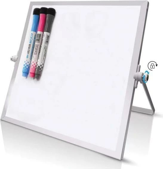 Tabelë magnetike NEXT 25x35cm me bazë, e bardhë