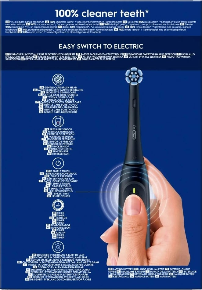 Furçë dhëmbësh elektrike Oral-B iO Series 2, 2 doreza, 2 koka, Night Black/Forest Green