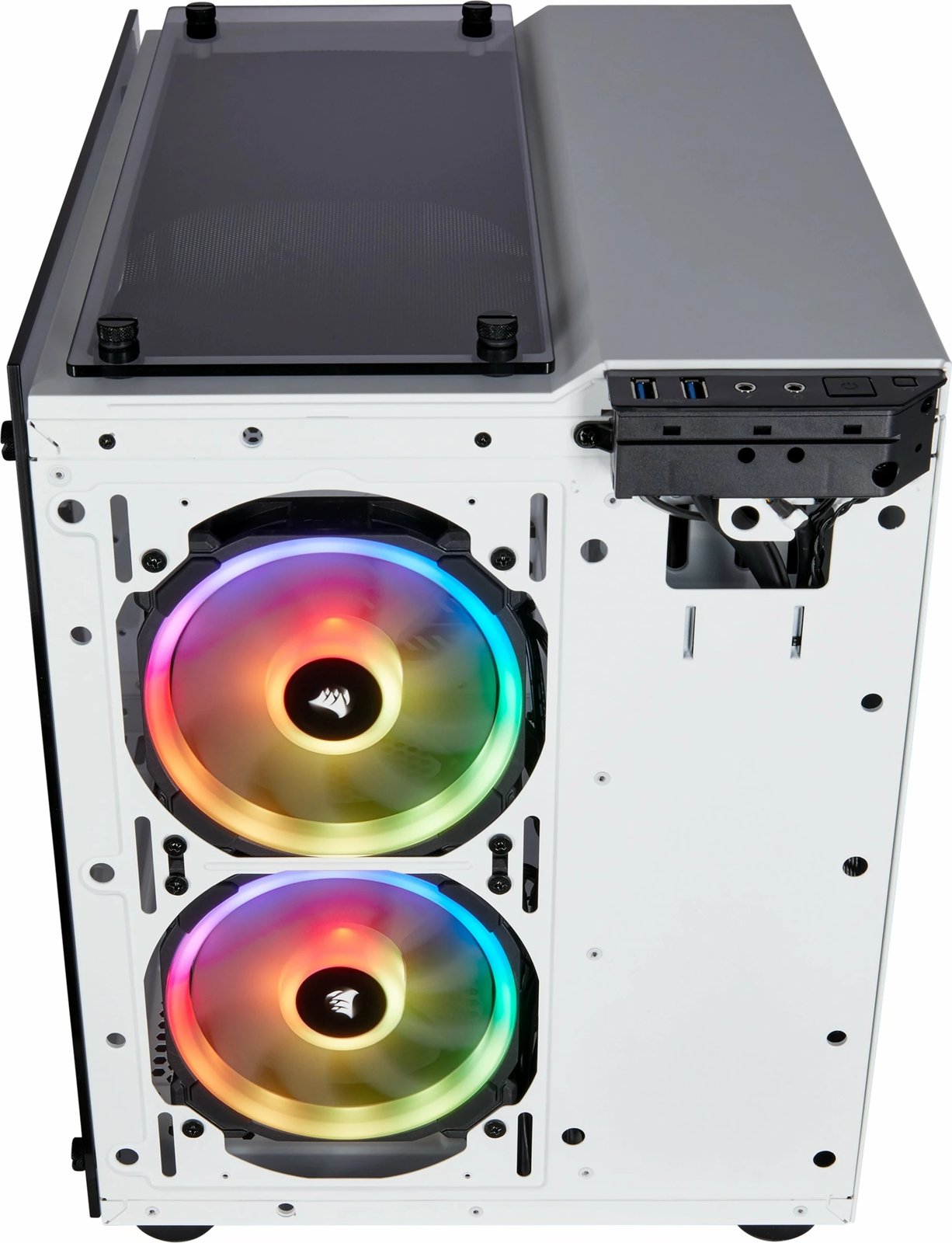 Kasë Corsair Crystal 280X, micro ATX, xham i temperuar, e bardhë