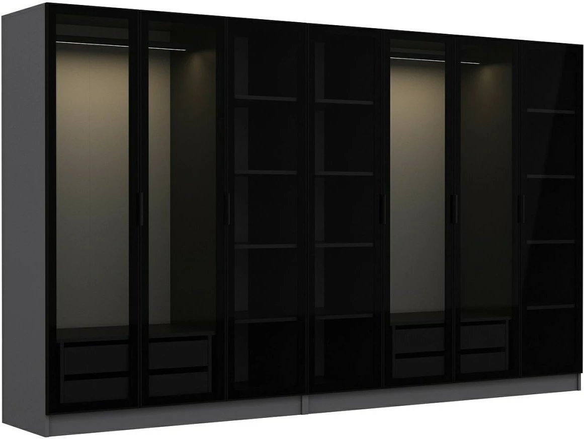 Dollap Skye Decor, anthracite e zi, 315x210x52cm