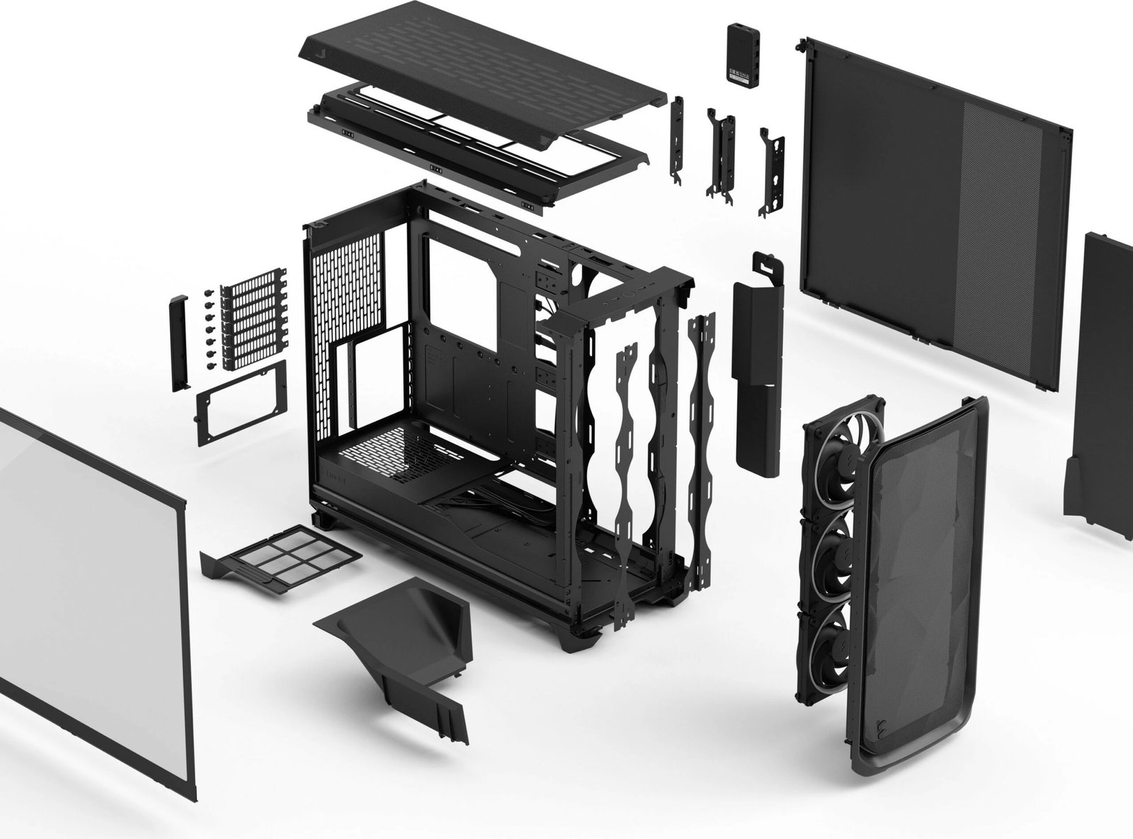 Kasë Fractal Design Meshify 3 XL Ambience Pro RGB, Tempered Glass, e zezë