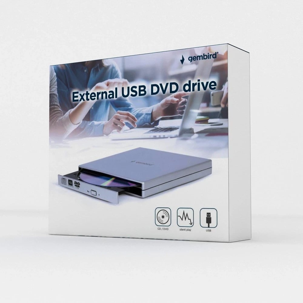 DVD±RW GEMBIRD DVD-USB-02-SV, Argjendtë