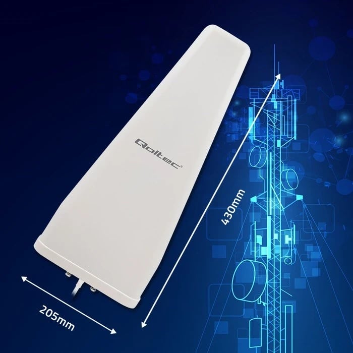 Antena Qoltec 57043 4G LTE DUAL, Bakër