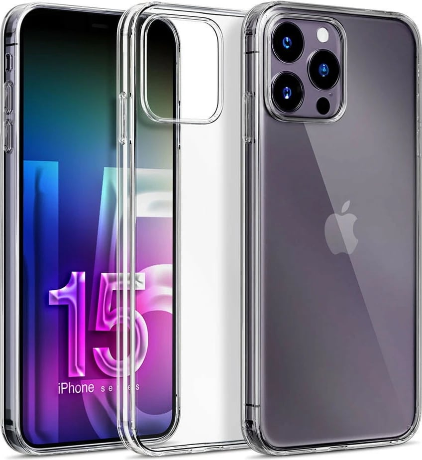 Mbështjellës 3MK Clear Case për iPhone 15 Pro 6.1, Transparent