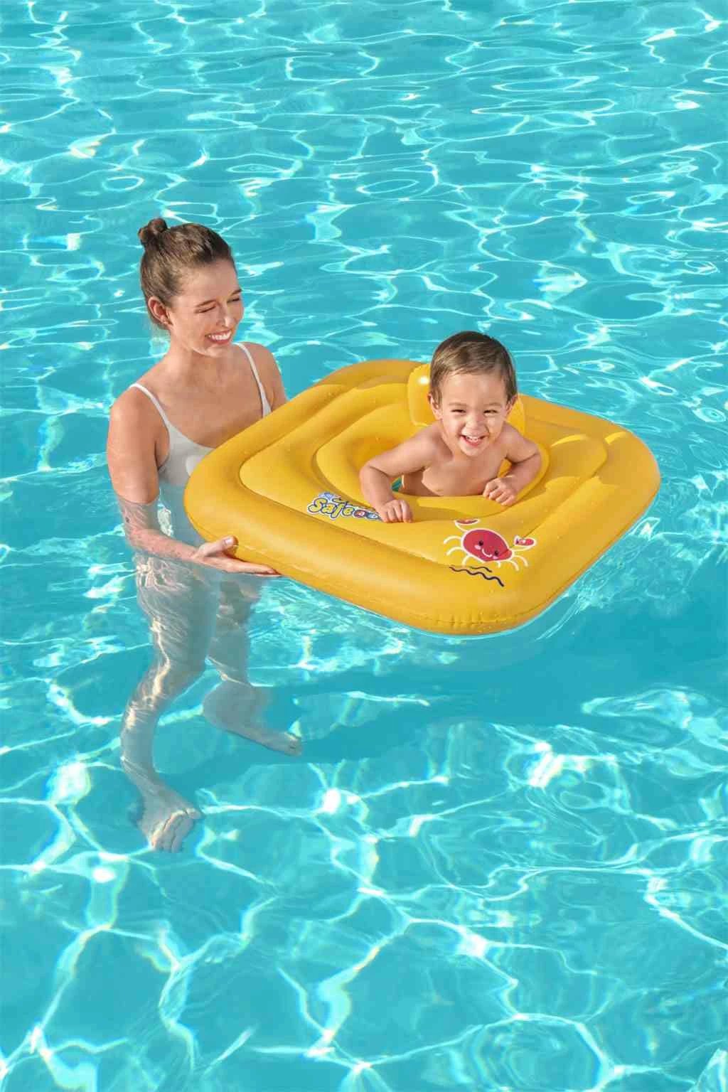 ulëse noti fryrë me mbështetëse, Bestway Swim Safe Step A 76 cm, e verdhë