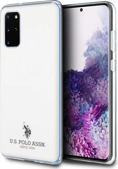 Mbështjellës U.S. Polo Assn. USHCS67TPUWH Shiny për Samsung Galaxy S20+, i bardhë