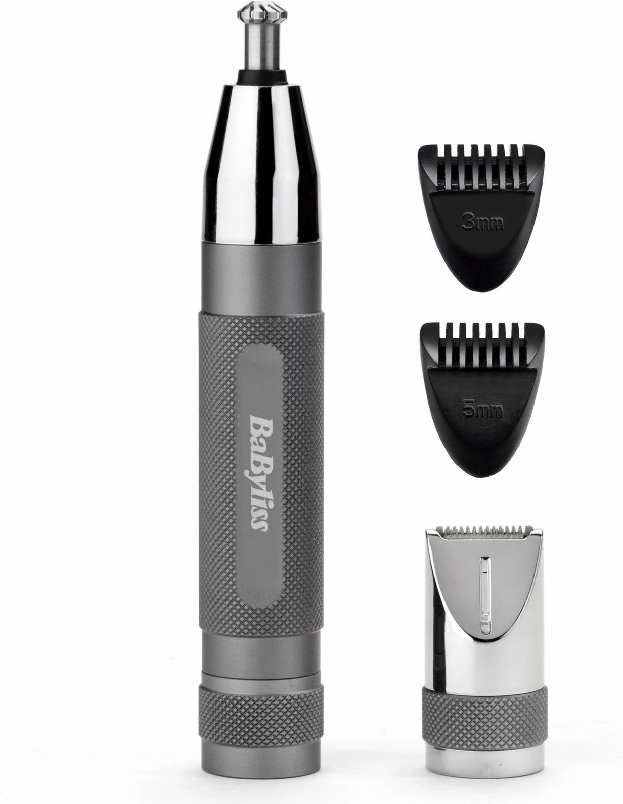 Makinë rroje BaByliss E116E, për veshë, vetulla, hundë, gri, argjend