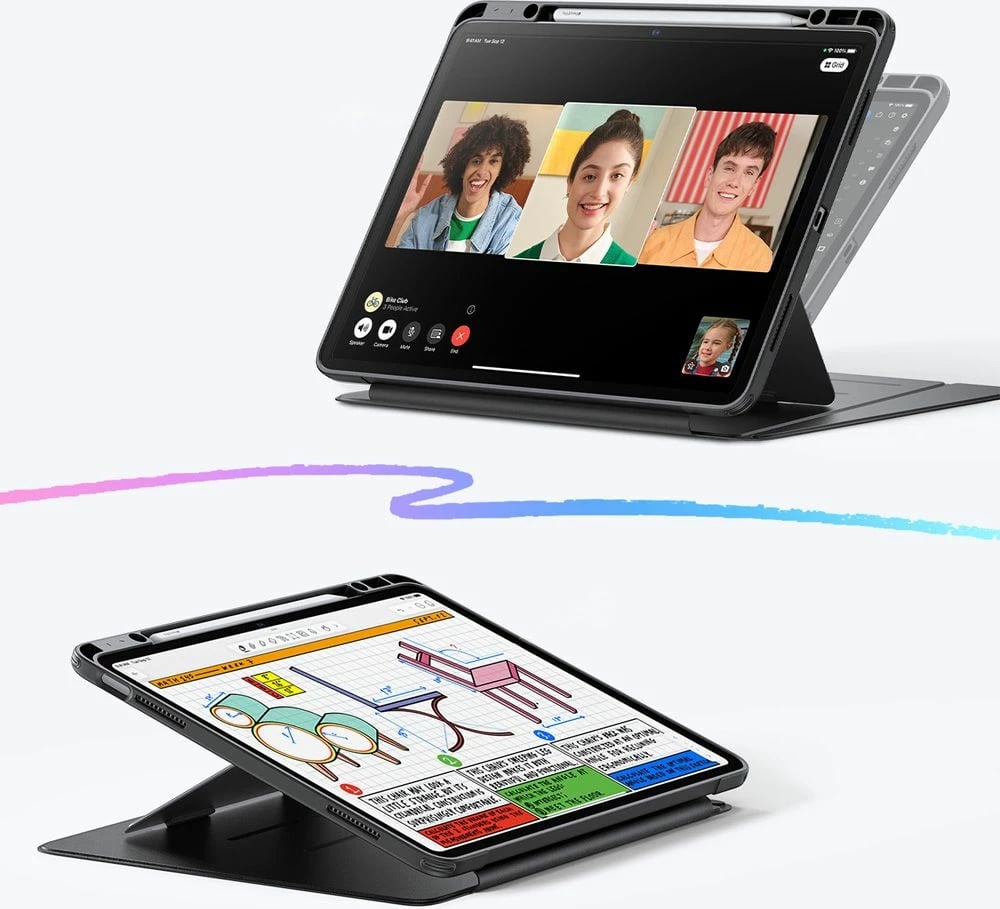 Mbështjellës ESR Flip Hybrid për iPad Air 13" (2024/2025), i zi