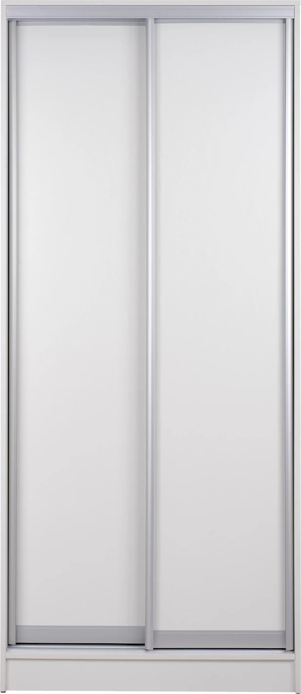 Dollap rrëshqitës, melaminë, 90x45x210 cm, i bardhë, 2 dyer, FH2436.03