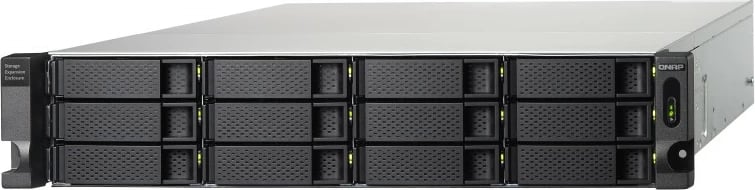 Kasë QNAP TL-R1200C-RP 12-bay, rackmount 2U, USB-C 3.2 Gen2, e zezë/gri