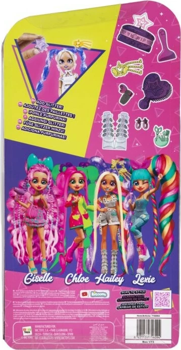 Kukull VIP Pets Hair Academy Hailey, Tm Toys, 30 cm, me aksesorë flokësh, shumëngjyrëshe