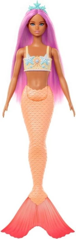 Kukull Barbie Mermaid Mattel HRR05, bisht portokalli Kukull Barbie Mermaid Mattel HRR05, bisht portokalli