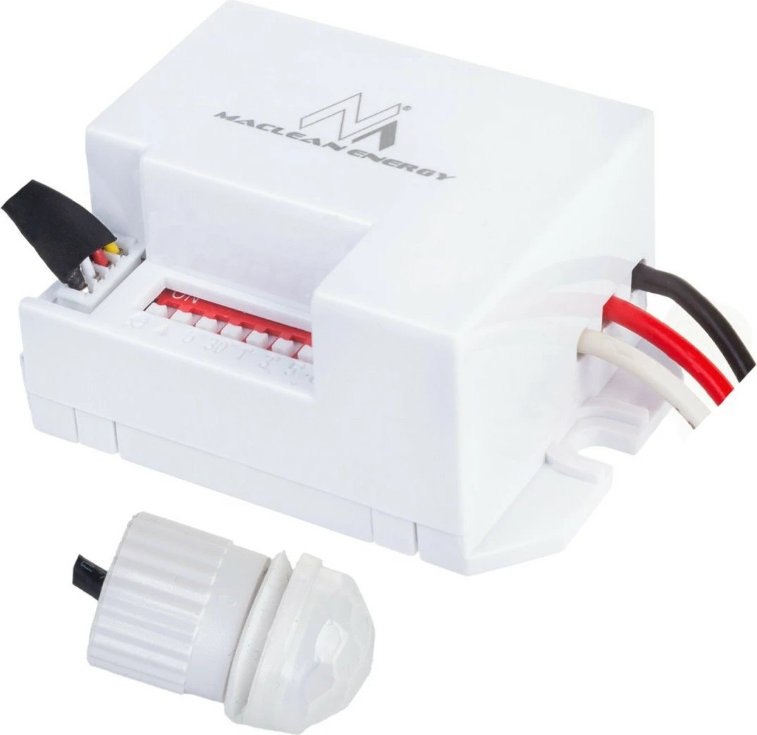 Sensor lëvizjeje PIR Maclean MCE32 V, 12-24V DC, 360°, i bardhë