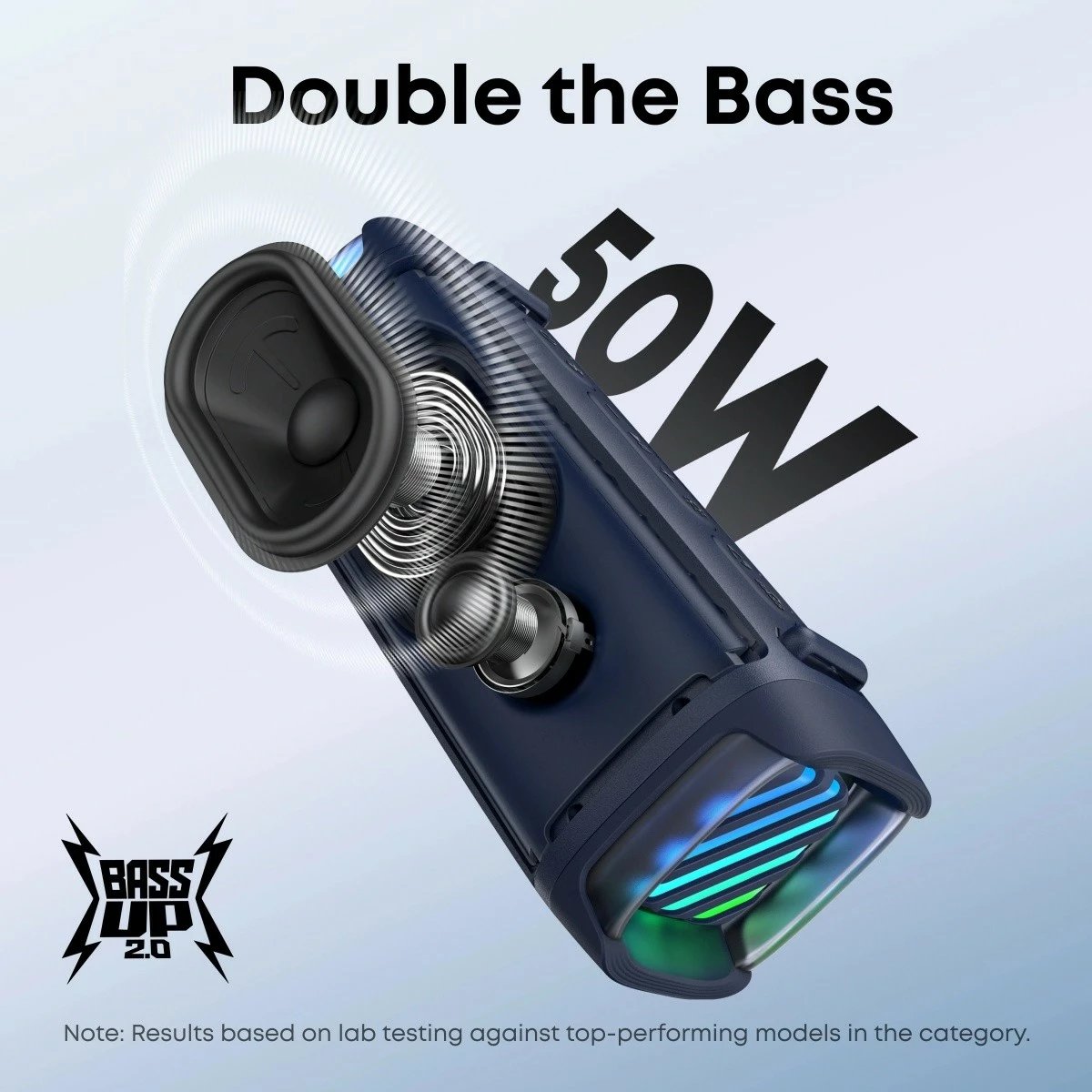 Altoparlant Anker Soundcore Boom 3i, Bluetooth, 50W, 16 orë, Kaltër