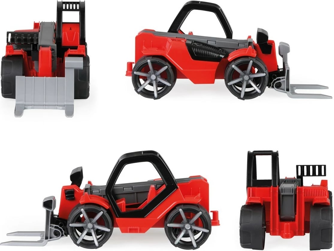 Lodër ngarkues teleskopik Lena Truxx2, plastikë, me figurë, zi/kuqe/argjendtë Lodër ngarkues teleskopik Lena Truxx2, plastikë, me figurë, zi/kuqe/argjendtë