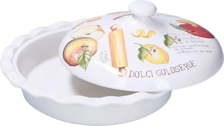 Pjatë për ëmbëlsira LA PORCELLANA BIANCA Goloserie me kapak, 27 cm, Bardhë