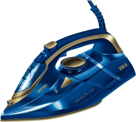 Hekur me avull MPM MZE-24/G, 3000 W, pllakë qeramike, Blu