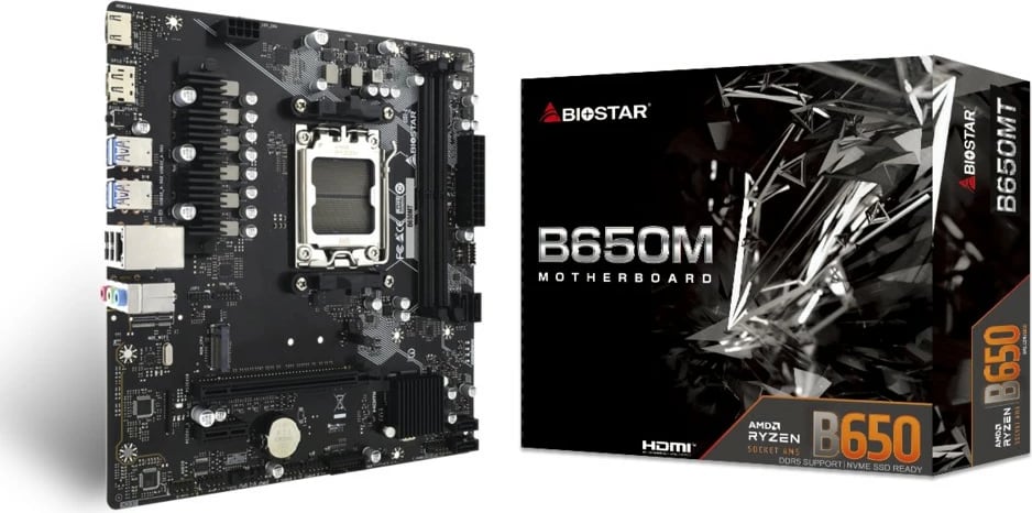 Pllakë amë Biostar B650MT, AMD, Socket AM5, DDR5, 96 GB