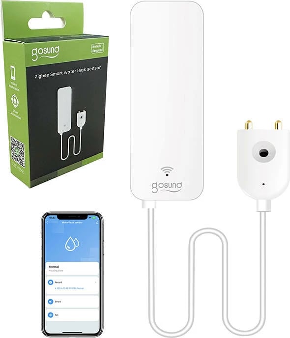 Sensor uji i mençur Gosund ST19 me ZigBee, për rrjedhje, i bardhë Sensor uji i mençur Gosund ST19 me ZigBee, për rrjedhje, i bardhë