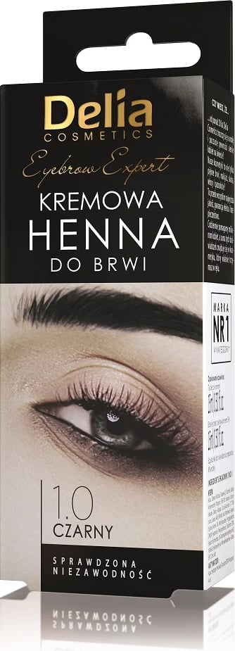 Krem henna për vetulla Delia Expert Creamy Henna 1.0 e zezë 15ml