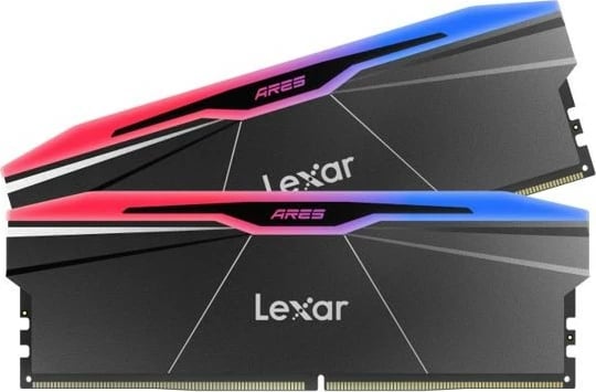 RAM Memorje Lexar ARES RGB Black DDR5, 32GB (2x16GB), 6000 MHz, CL28, me ndriçim RGB, Set