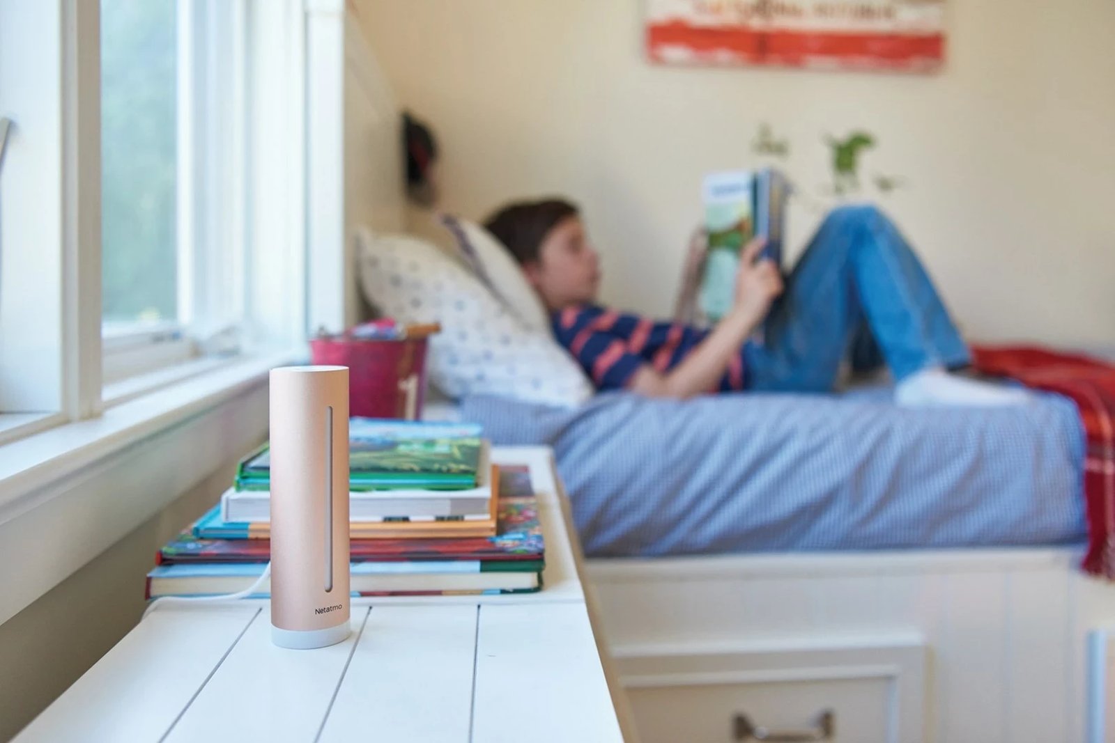 Monitor i zgjuar i cilësisë së ajrit Netatmo HCC, wireless, rose gold