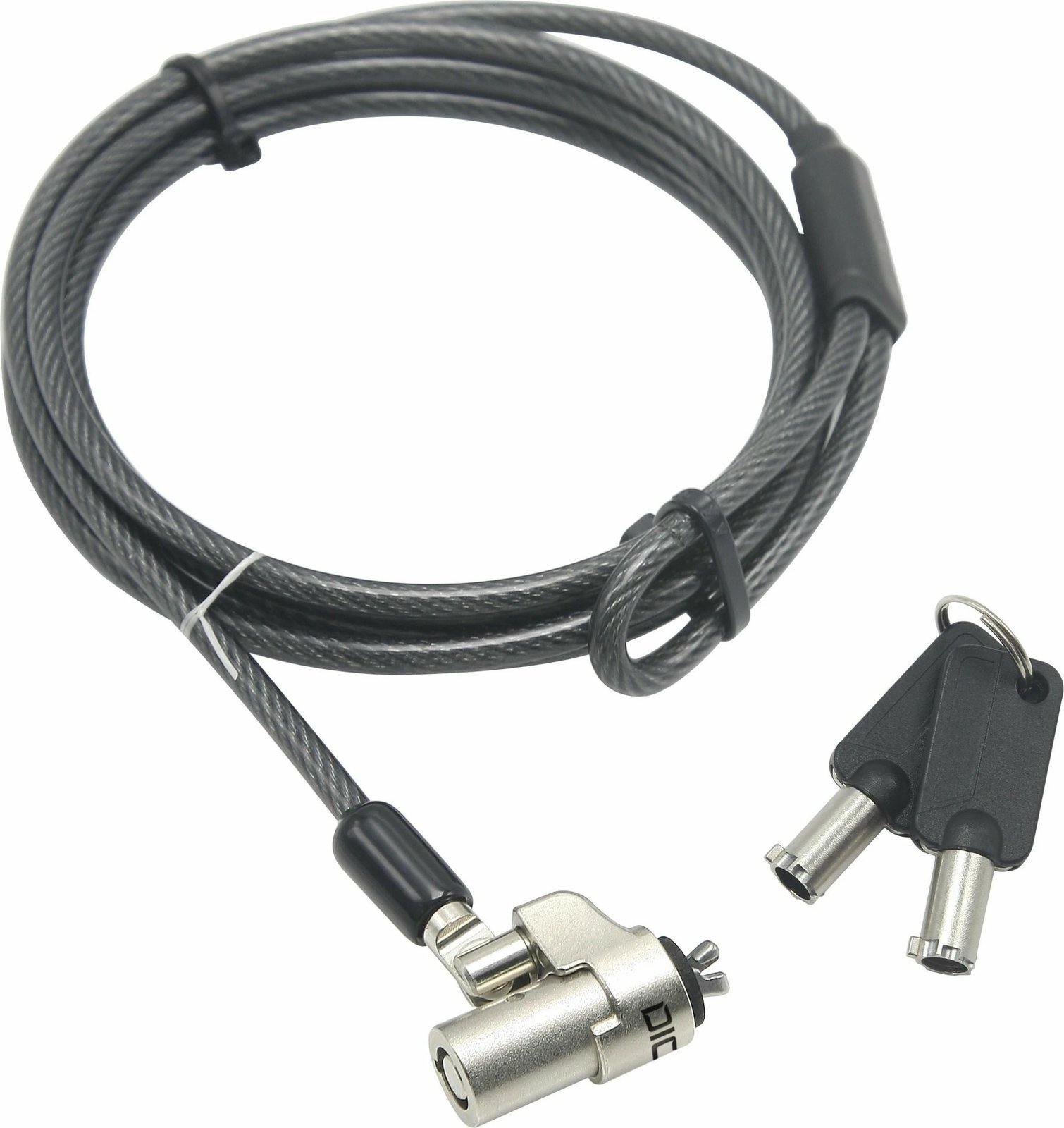 Kabllo sigurie DICOTA Security Cable Wedge Lock Ultra Slim me çelës, 3.2x4.5mm