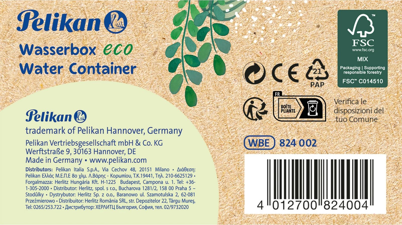 Organizues tavoline Pelikan eco, plastikë, 2 ndarje, kaltër