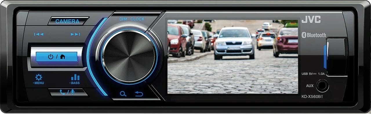 Radio makine JVC KDX-560BT, Bluetooth, ekran 3 inç, e zezë