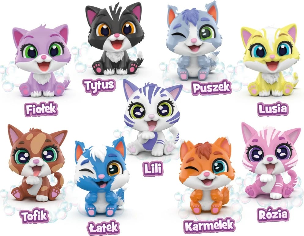 Set lodrash mace për banjo Epee Brudaski Bathing Cat, Lusia, me 5 aksesorë