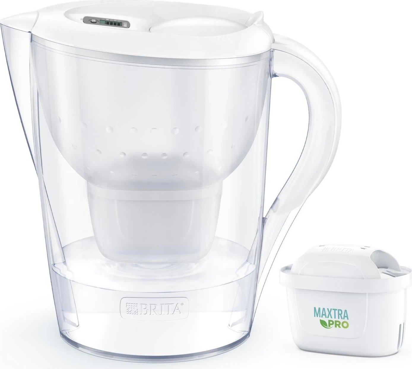 Kana për filtrimin e ujit Brita Marella XL, me 1 filtr MAXTRA PRO Pure Performance, e bardhë
