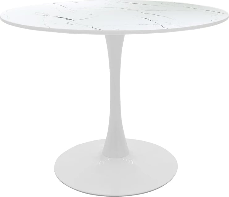 Tavolinë ngrënie Balou I MDF mermer i bardhë D120x75cm