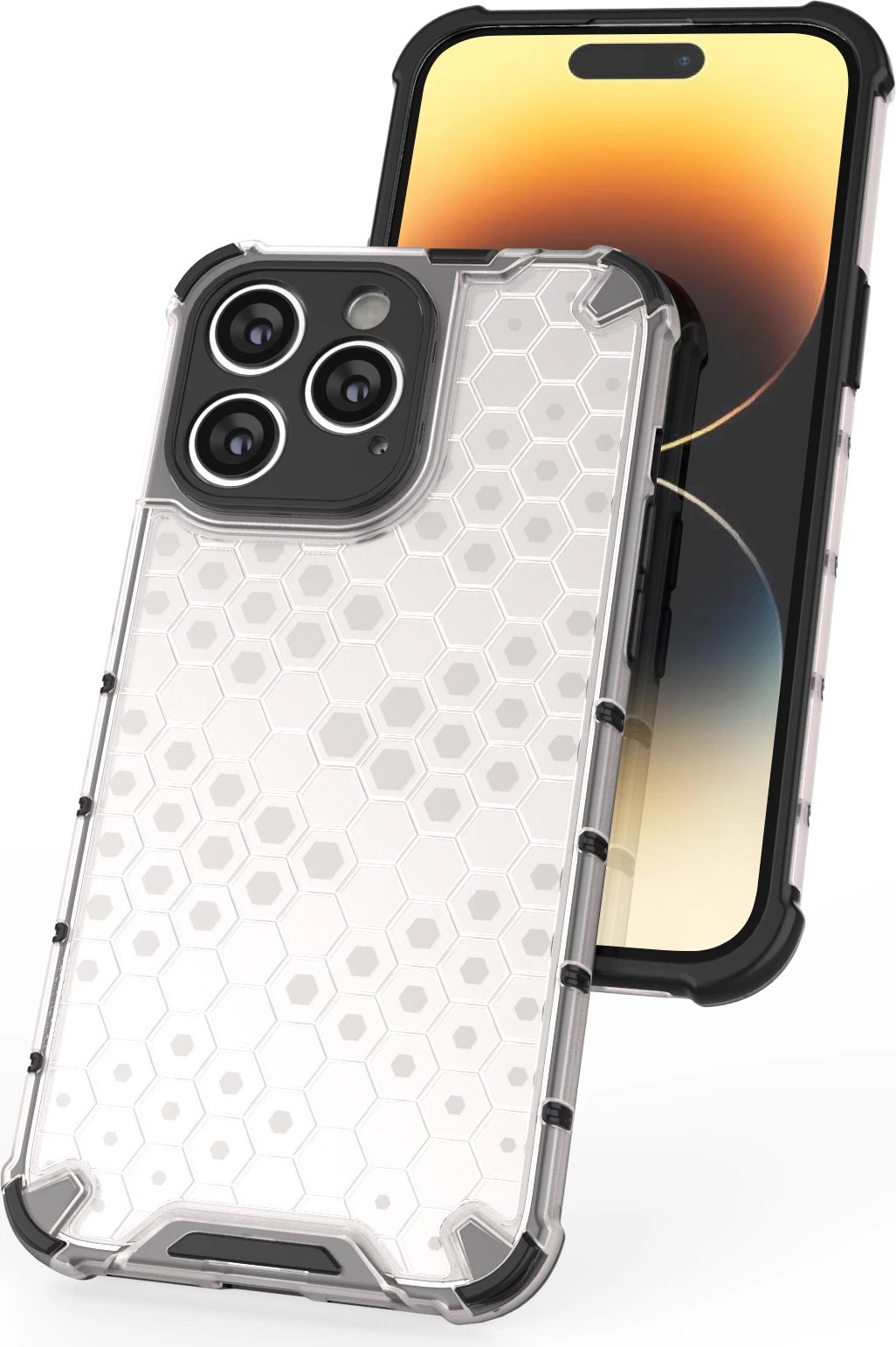 Mbështjellës Hurtel Honeycomb për iPhone 14 Pro Max, i zi Mbështjellës Hurtel Honeycomb për iPhone 14 Pro Max, i zi