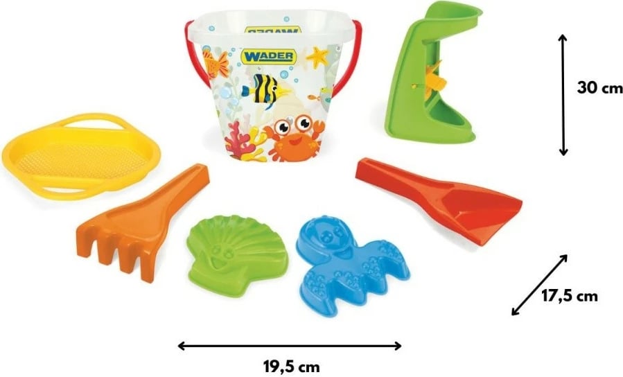 Set rëre Wader Aquarium, 7 pjesë, plastikë, ngjyra të përziera