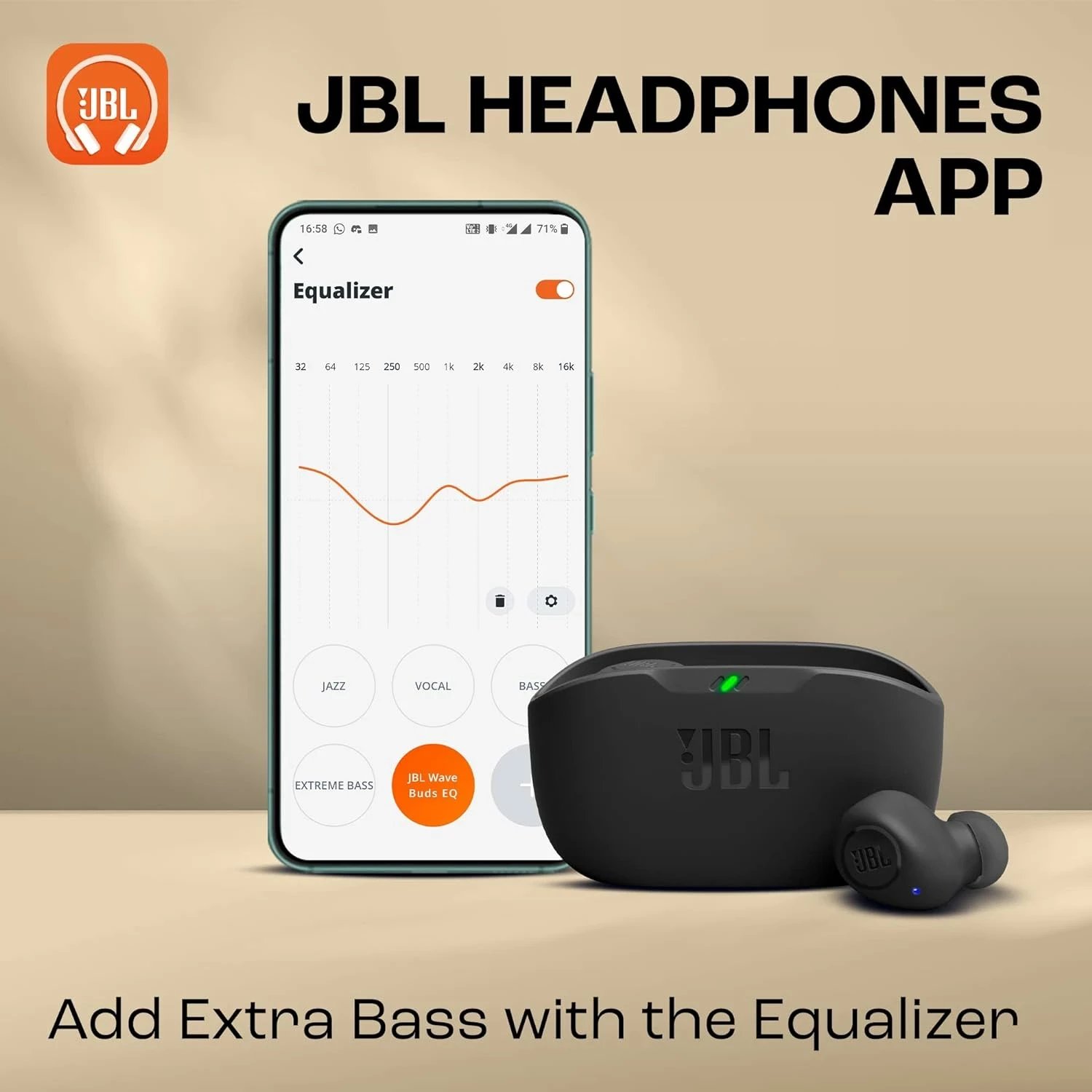 Kufje JBL Wave Buds TWS, Black