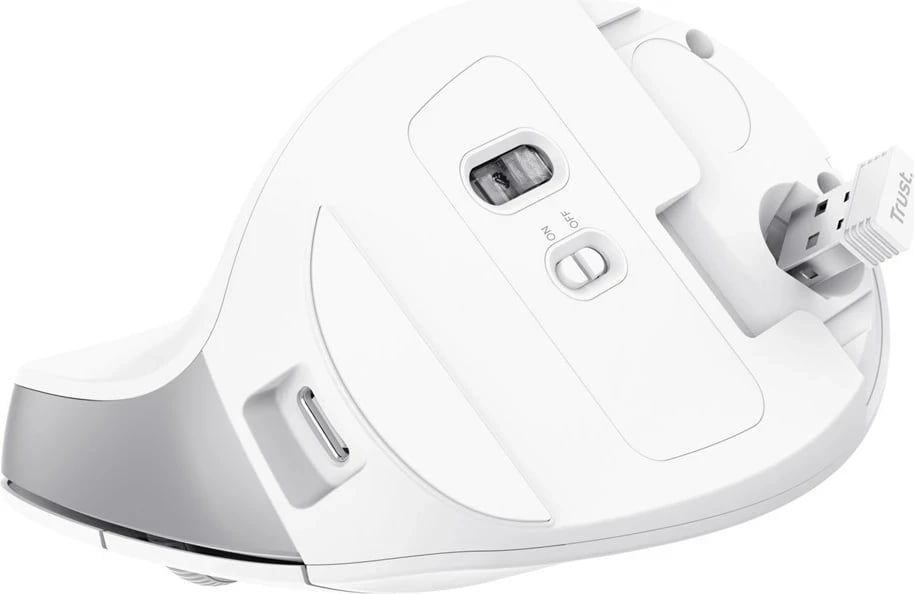 Maus Trust Bayo II, Wireless, 2400 DPI, Bardhë
